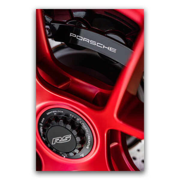 porsche 911 992 gt3rs wheel poster white background